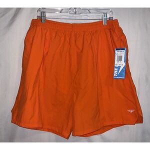 NWT Men's TYR The Finals Lined Deck Shorts Swim Trunks w/ Back Pocket Orange 3XL
